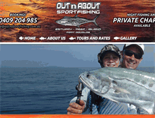 Tablet Screenshot of outnaboutfishing.com.au